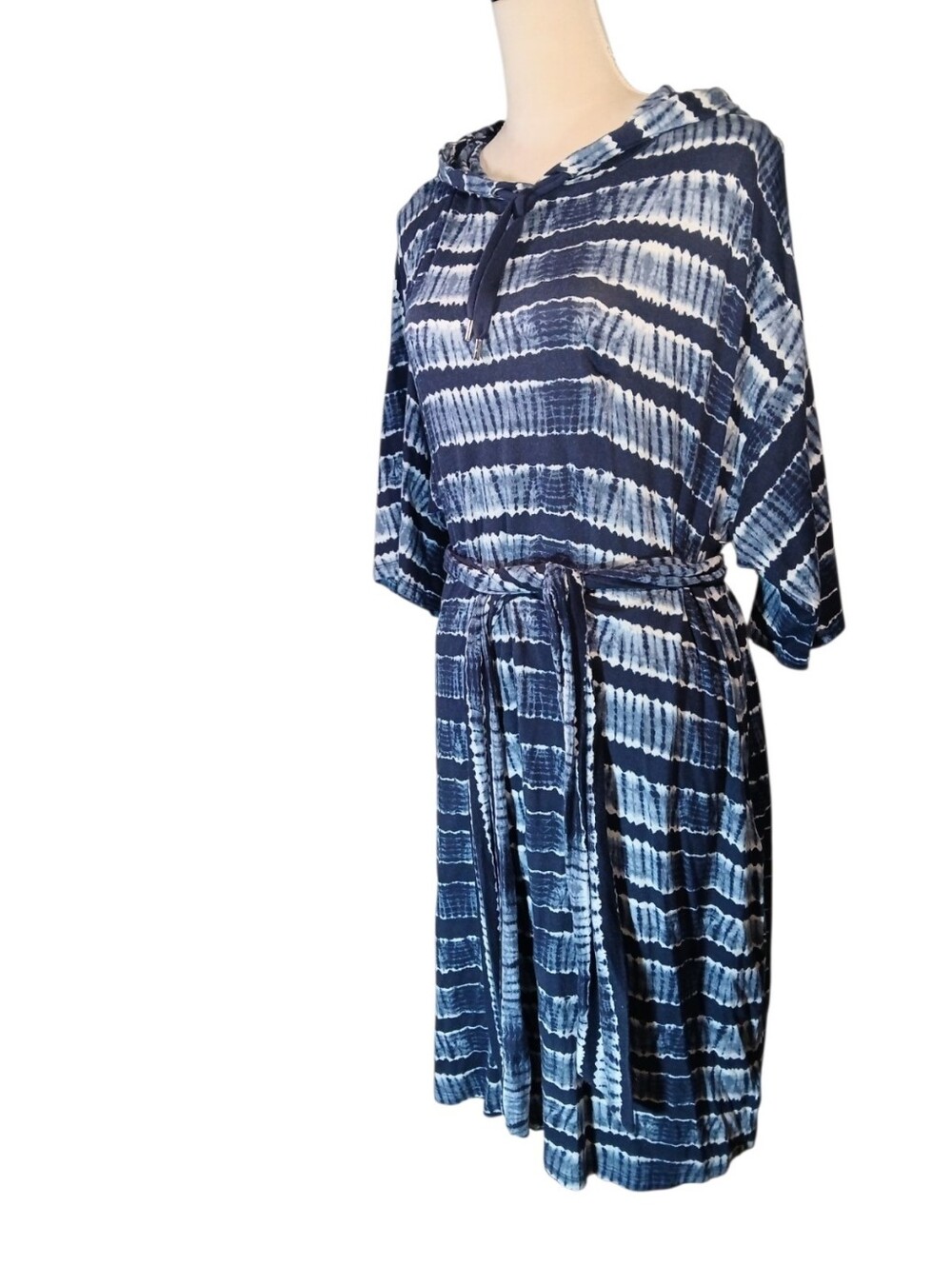 Michael Kors Tye Dye Hoodie Dress Short Sleeve Sz 2X - Picture 2 of 8